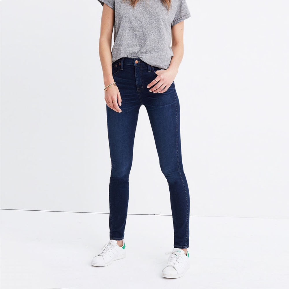 SOLD* NEW 10" High-Rise Skinny Jeans in Hayes Wash